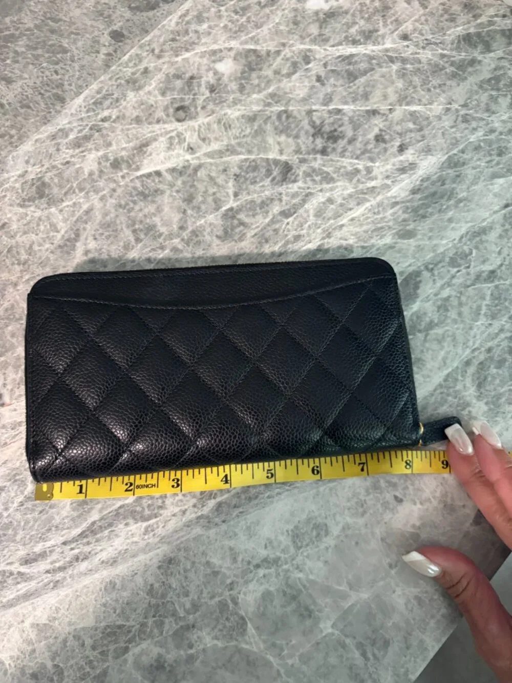 Authentic Chanel Zip Around Wallet